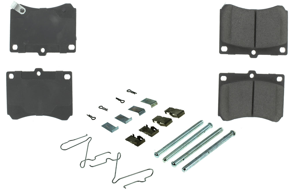CENTRIC BRAKE PARTS 104.04730 Posi-Quiet Semi-Metallic Brake Pads with Hardwar