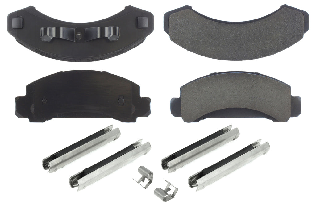 CENTRIC BRAKE PARTS 105.03870 Posi-Quiet Ceramic Brake Pads with Shims and Har