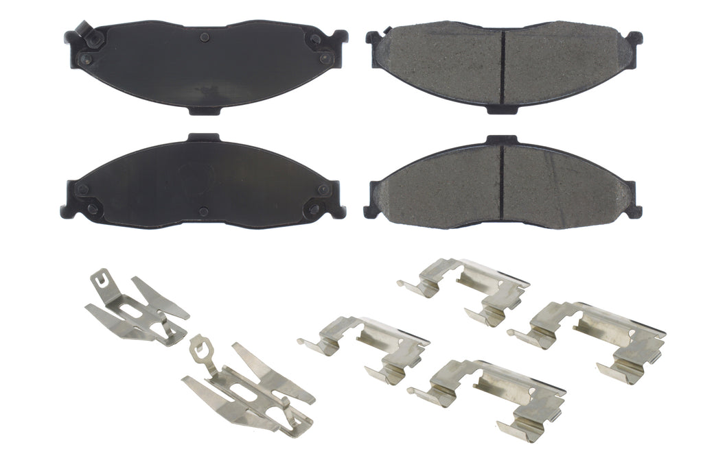 CENTRIC BRAKE PARTS 105.07490 Posi-Quiet Ceramic Brake Pads with Shims and Har