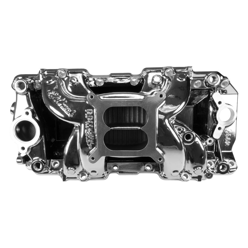 Edelbrock 7562-cp RPM Air-Gap Big Block Chevy 2-R Intake Manifold, Chrome Plasma Finish for Select Avanti II, Chevrolet Bel Air, Chevrolet Biscayne, Chevrolet Blazer, Chevrolet Brookwood, Chevrolet C10, Chevrolet C10 Pickup, Chevrolet C10 Suburban,