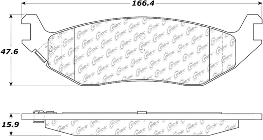 CENTRIC BRAKE PARTS 306.08980 Fleet Performance Brake Pads with Hardware