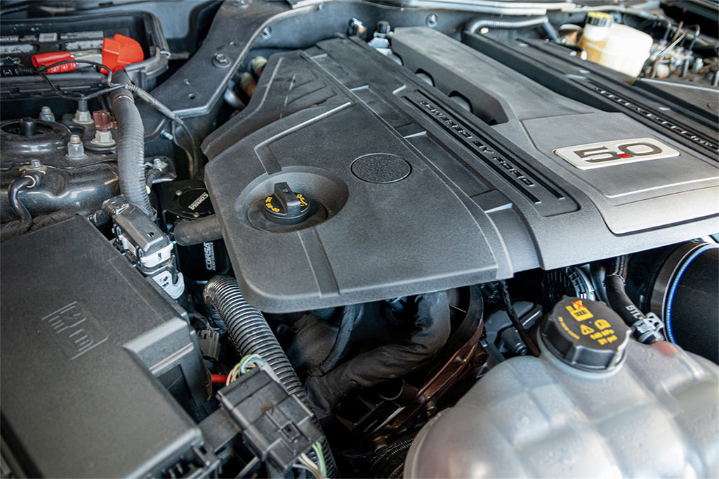 Corsa Performance CC0003 CORSA Performance 3 oz. aluminum oil catch can with mounting bracket for Select Ford Mustang