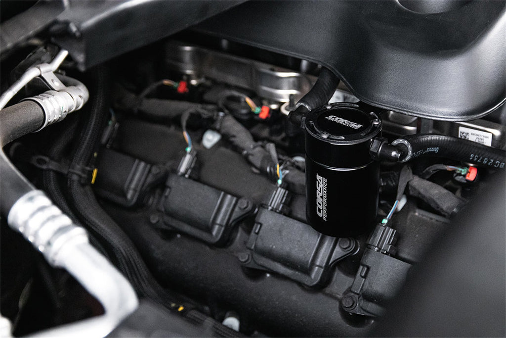 Corsa Performance CC0004 CORSA Performance 3 oz. aluminum oil catch can with mounting bracket for Select Ram