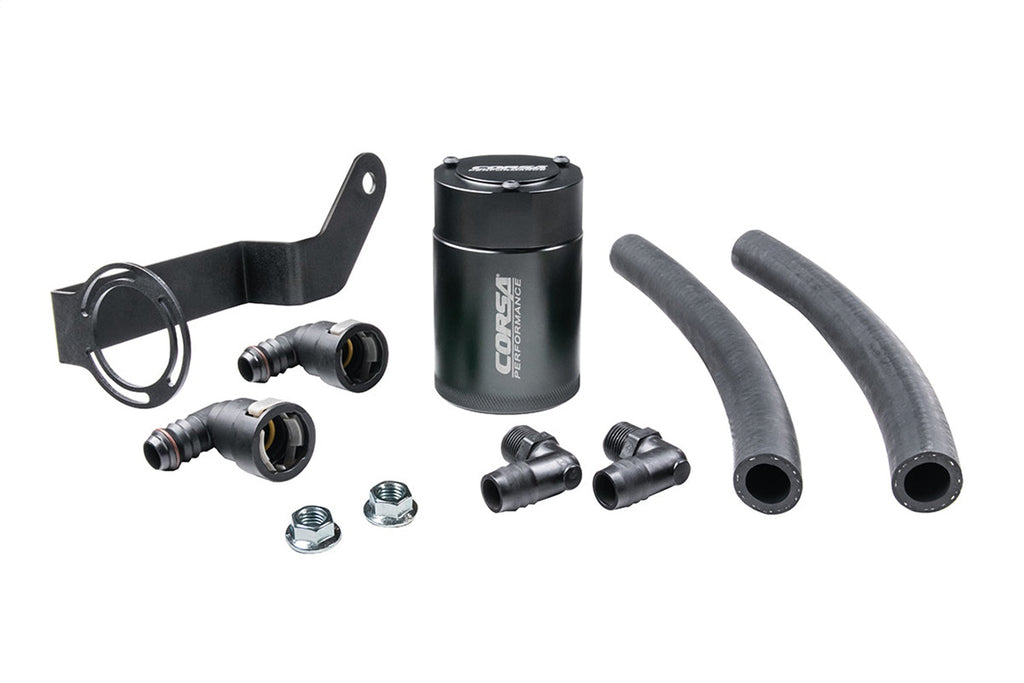 Corsa Performance CC0006 CORSA Performance 3 oz. aluminum oil catch can with mounting bracket for Select Dodge Challenger, Dodge Charger, Dodge Durango