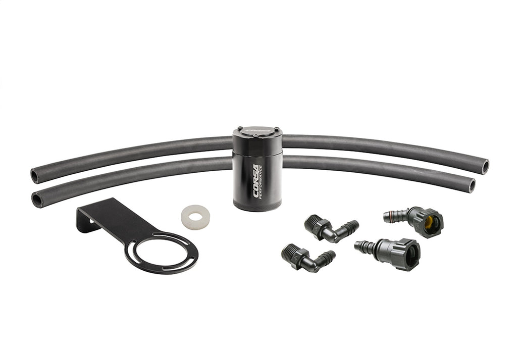 Corsa Performance CC0007 CORSA Performance 3 oz. aluminum oil catch can with mounting bracket for Select Chevrolet Camaro