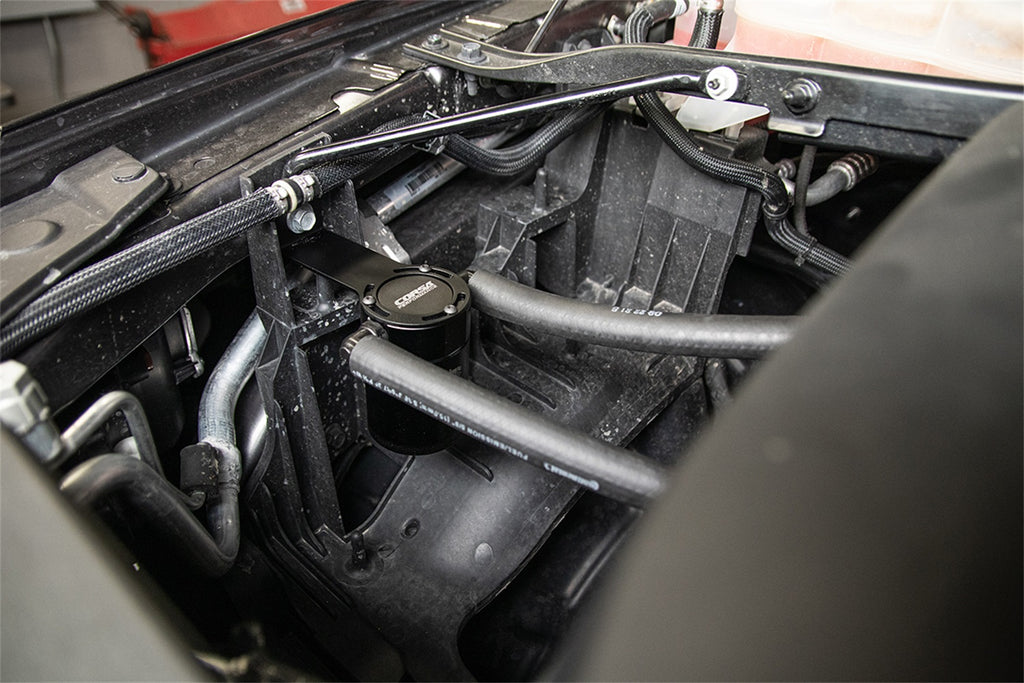 Corsa Performance CC0008 CORSA Performance 3 oz. aluminum oil catch can with mounting bracket for Select Ram