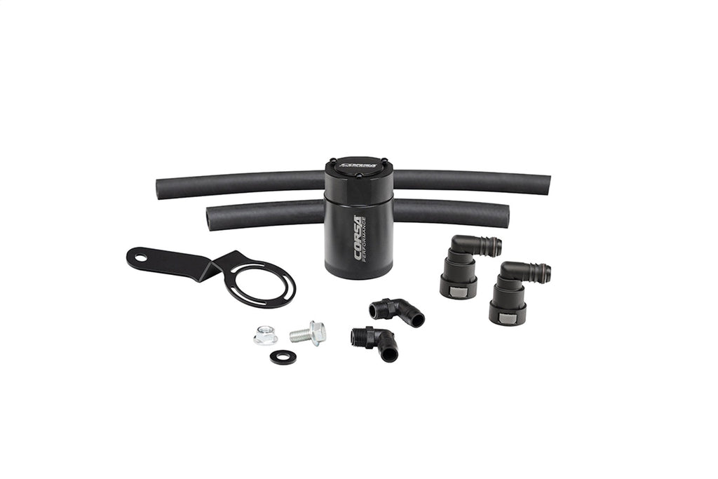 Corsa Performance CC0014 CORSA Performance 3 oz. aluminum oil catch can with mounting bracket for Select Ford Mustang