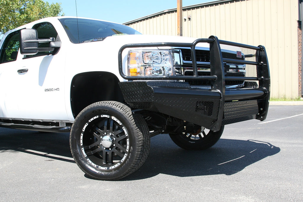 Fab Fours CH08-S2060-1 Black Steel Front Ranch Bumper for Select Chevrolet Silverado HD, Chevrolet Silverado HD