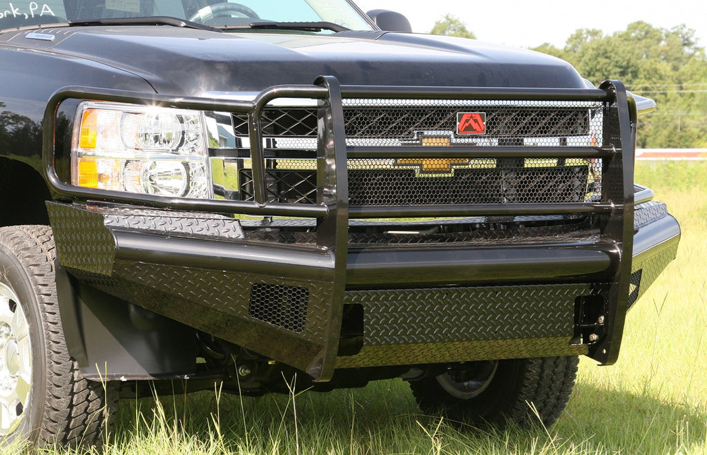 Fab Fours CH11-S2760-1 Black Steel Front Ranch Bumper for Select Chevrolet Silverado HD, Chevrolet Silverado HD