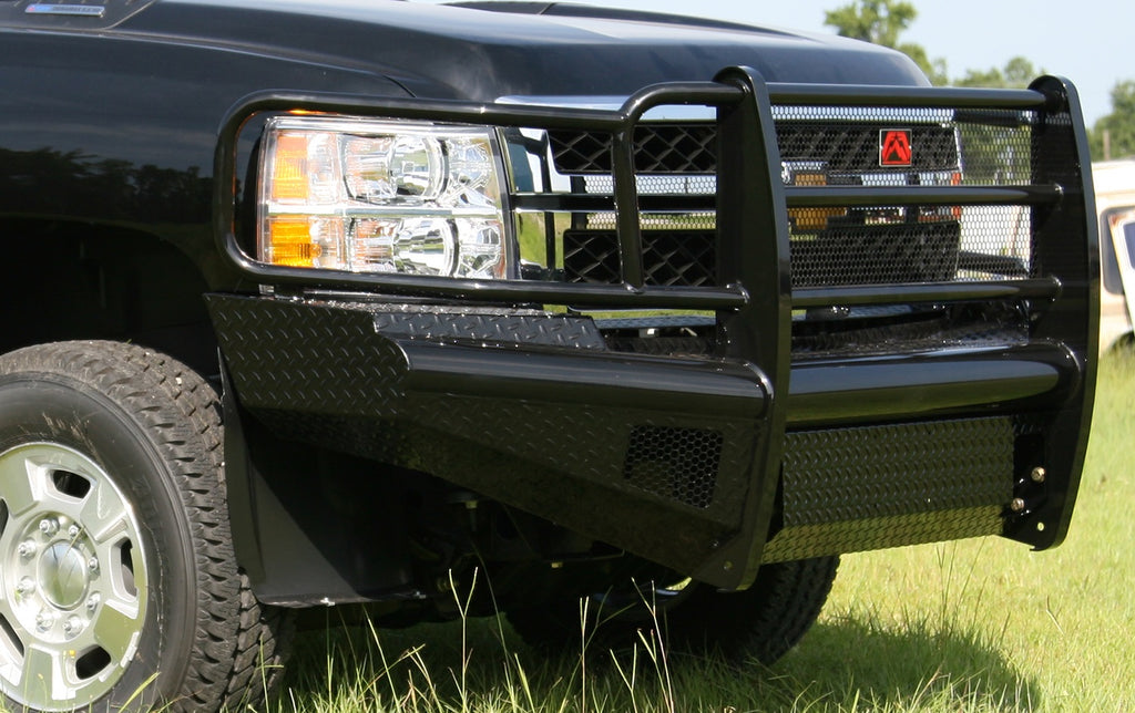 Fab Fours CH11-S2760-1 Black Steel Front Ranch Bumper for Select Chevrolet Silverado HD, Chevrolet Silverado HD