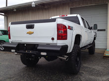Load image into Gallery viewer, Fab Fours CH11-T2150-1 Black Steel Ranch Rear Bumper for Select Chevrolet Silverado HD, Chevrolet Silverado HD, GMC Sierra HD, GMC Sierra HD