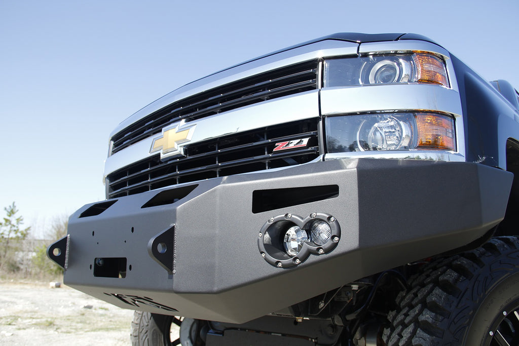 Fab Fours CH14-A3051-1 Premium Heavy Duty Winch Front Bumper for Select Chevrolet Silverado HD, Chevrolet Silverado HD