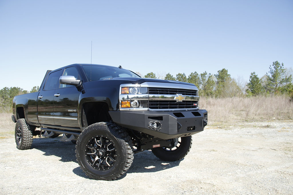 Fab Fours CH14-A3051-B Premium Heavy Duty Winch Front Bumper for Select Chevrolet Silverado HD, Chevrolet Silverado HD