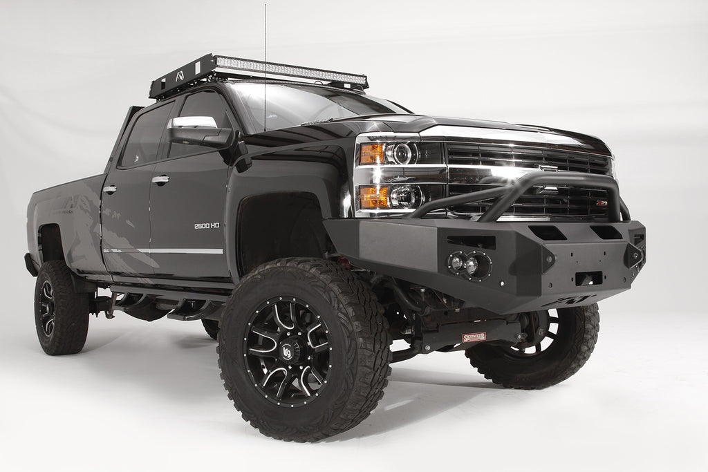 Fab Fours CH14-C3052-1 Premium Winch Front Bumper for Select Chevrolet Silverado HD, Chevrolet Silverado HD