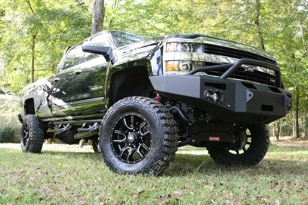Fab Fours CH14-C3052-1 Premium Winch Front Bumper for Select Chevrolet Silverado HD, Chevrolet Silverado HD