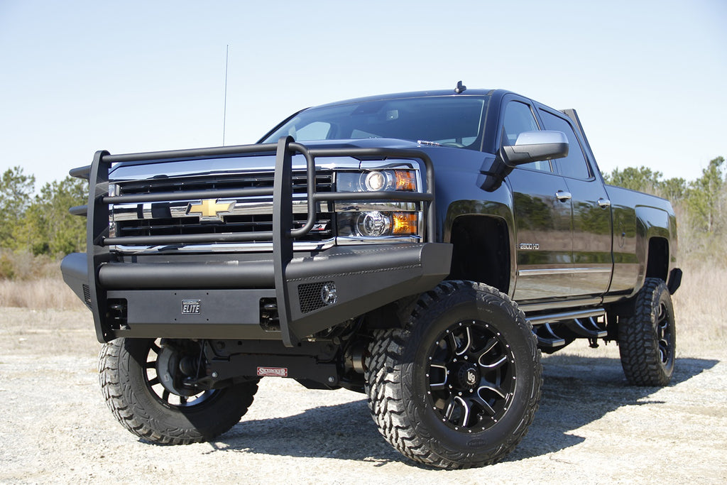 Fab Fours CH14-Q3060-1 Elite Front Ranch Bumper for Select Chevrolet Silverado HD, Chevrolet Silverado HD