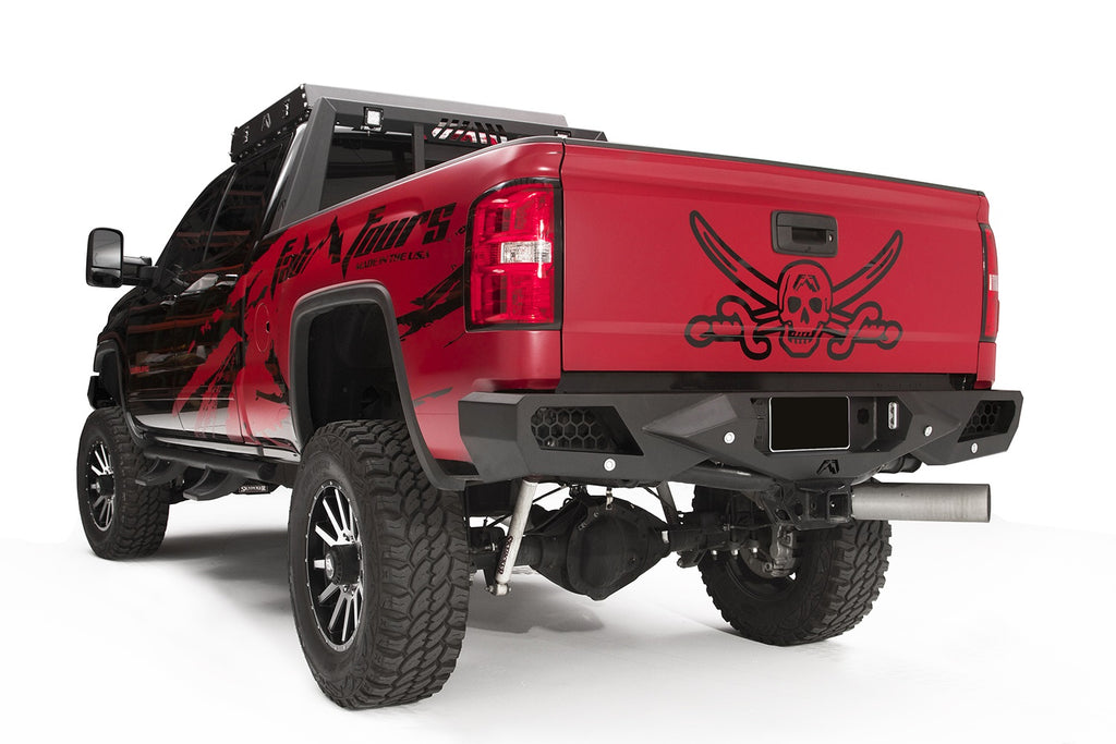 Fab Fours CH15-E3051-B Vengeance Rear Bumper for Select Chevrolet Silverado HD, Chevrolet Silverado HD, GMC Sierra HD, GMC Sierra HD