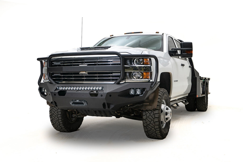 Fab Fours CH15-X2750-B Matrix Front Bumper for Select Chevrolet Silverado HD, Chevrolet Silverado HD