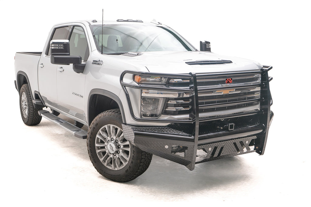 Fab Fours CH20-S4960-1 Black Steel Front Ranch Bumper for Select Chevrolet Silverado HD, Chevrolet Silverado HD