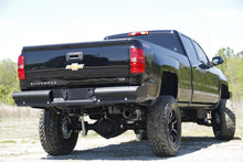 Load image into Gallery viewer, Fab Fours CH99-U1250-1 Elite Rear Bumper for Select Chevrolet Silverado 2500, Chevrolet Silverado HD, Chevrolet Silverado HD Classic, Chevrolet Silverado 3500, Chevrolet Silverado Classic, GMC Sierra 2500, GMC Sierra HD, GMC Sierra HD Classic, GMC Sierra
