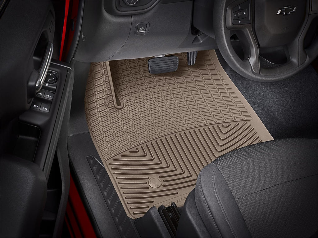 Weathertech W489TN All Weather Floor Mats for Select Chevrolet Silverado 1500, Chevrolet Silverado LTD, Chevrolet Silverado HD, Chevrolet Silverado HD, Chevrolet Silverado EV, GMC Sierra 1500, GMC Sierra Limited, GMC Sierra HD, GMC Sierra HD