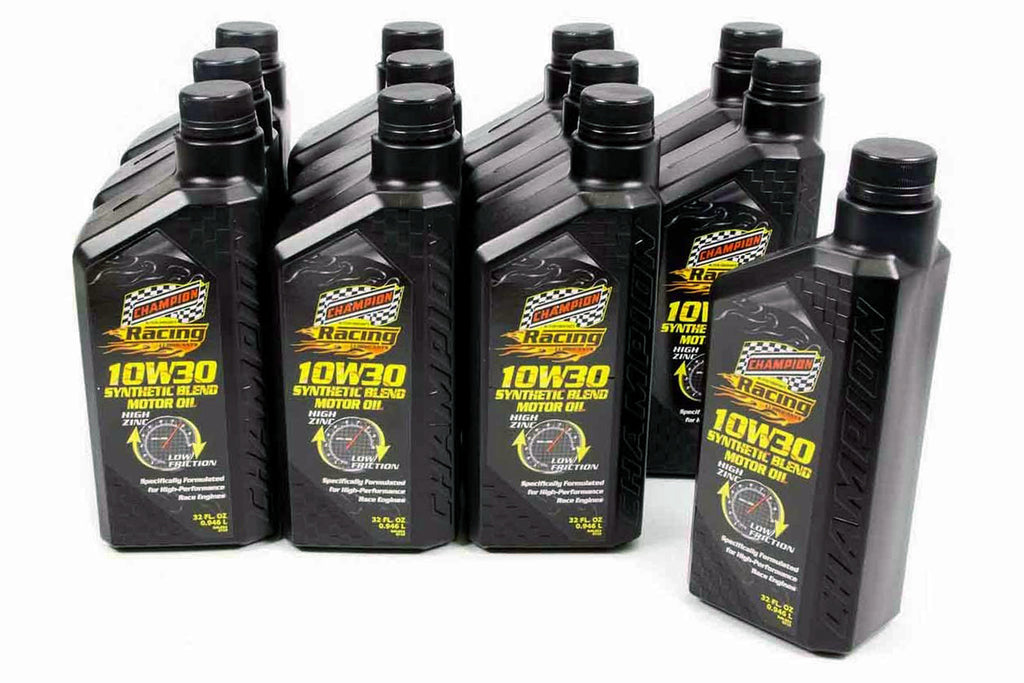 CHAMPION BRAND 4104H-12 10w30 Synthetic Racing Oil 12x1Qt