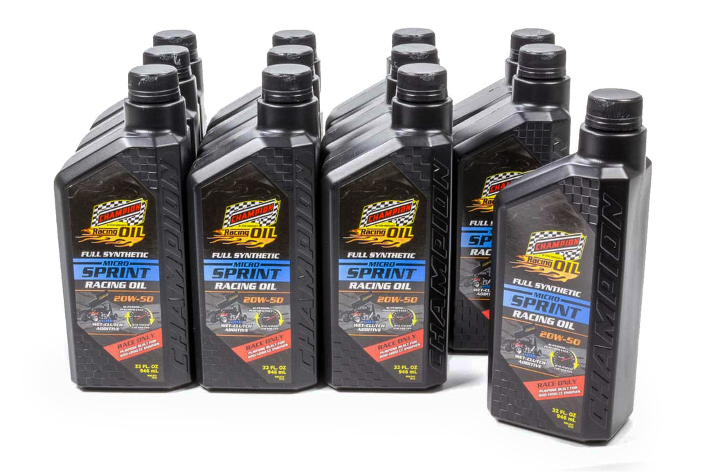 CHAMPION BRAND 4446H-12 Micro Sprint Oil 20w50 Case 12 x 1 Quart