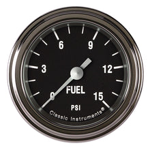Load image into Gallery viewer, CLASSIC INSTRUMENTS HR145SLF Hot Rod Fuel Pressure 15 PSI 2-1/8 Full Sweep