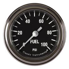 Load image into Gallery viewer, CLASSIC INSTRUMENTS HR146SLF Hot Rod Fuel Pressure 100 PSI 2-1/8 Full Sweep