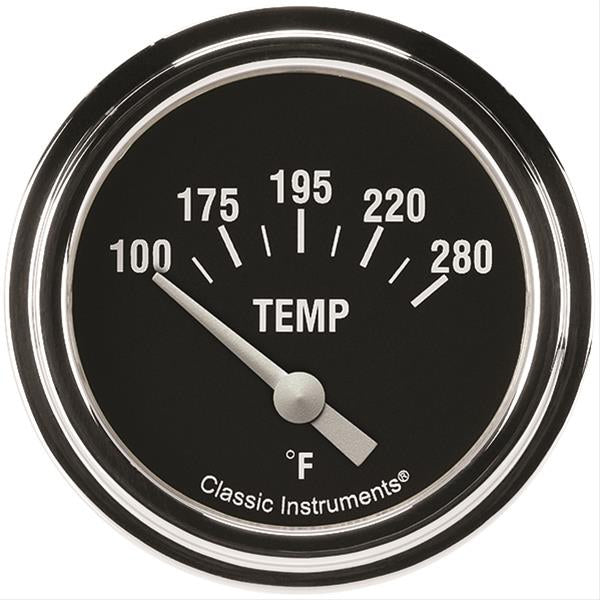 CLASSIC INSTRUMENTS HR226SLF-08 Hot Rod Temperature Gaug e 2-5/8 Short Sweep