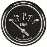 CLASSIC INSTRUMENTS HR226SLF-08 Hot Rod Temperature Gaug e 2-5/8 Short Sweep