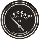 CLASSIC INSTRUMENTS HR281SLF Hot Rod Oil Pressure 2-5/8 Short Sweep