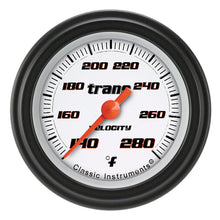 Load image into Gallery viewer, CLASSIC INSTRUMENTS VS127WBLF Velocity White Transmiss ion Temp 2-1/8 Full Swee