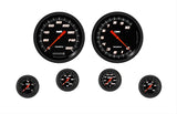 CLASSIC INSTRUMENTS VS151BBLF Velocity Black 6 Gauge Set 2-1/8 Full Sweep