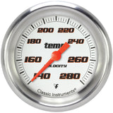 CLASSIC INSTRUMENTS VS326WAPF-04 Velocity White Temperatu re Gauge 2-5/8 Full Swee
