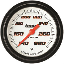 Load image into Gallery viewer, CLASSIC INSTRUMENTS VS326WBLF-04 Velocity White Temperatu re Gauge 2-5/8 Full Swee