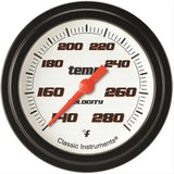 CLASSIC INSTRUMENTS VS326WBLF-04 Velocity White Temperatu re Gauge 2-5/8 Full Swee