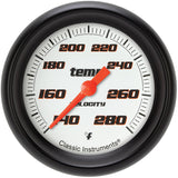 CLASSIC INSTRUMENTS VS326WBPF-12 Velocity White Temperatu re Gauge 2-5/8 Full Swee