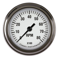 Load image into Gallery viewer, CLASSIC INSTRUMENTS WH183SLF White Hot Tachometer 2-1/8 Full Sweep