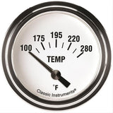 CLASSIC INSTRUMENTS WH226SLF-02 White Hot Temperature Ga uge 2-5/8 Short Sweep