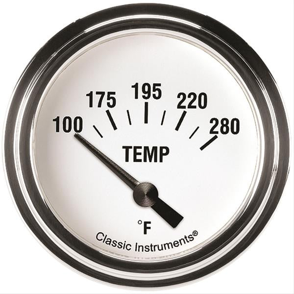 CLASSIC INSTRUMENTS WH226SLF-08 White Hot Temperature Ga uge 2-5/8 Short Sweep