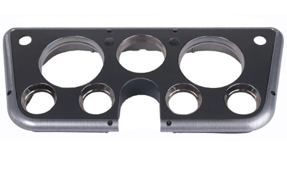 CLAYTON MACHINE WORKS 6772-B Gauge Bezel 67-72 GM P/U Brushed With Gray