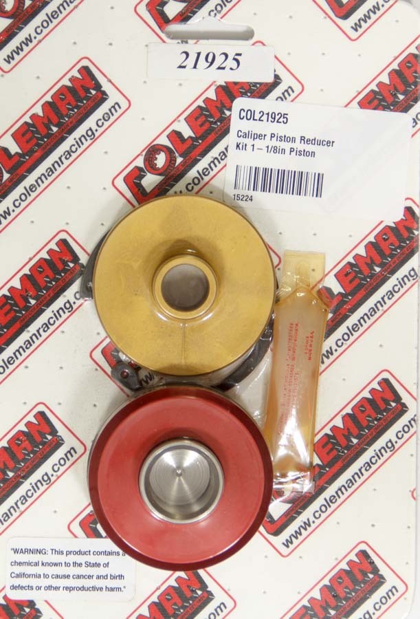 COLEMAN RACING PRODUCTS 21925 Caliper Piston Reducer Kit 1-1/8in Piston