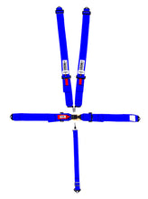Load image into Gallery viewer, CROW SAFETY GEAR 11003B 5-Pt Harness Small Latch Blu Bolt in Blk Hardware