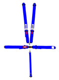 CROW SAFETY GEAR 11003B 5-Pt Harness Small Latch Blu Bolt in Blk Hardware