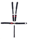 CROW SAFETY GEAR 11004B-DB 5-Pt Harness Small Latch Blk Hans Bolt In Blk Har