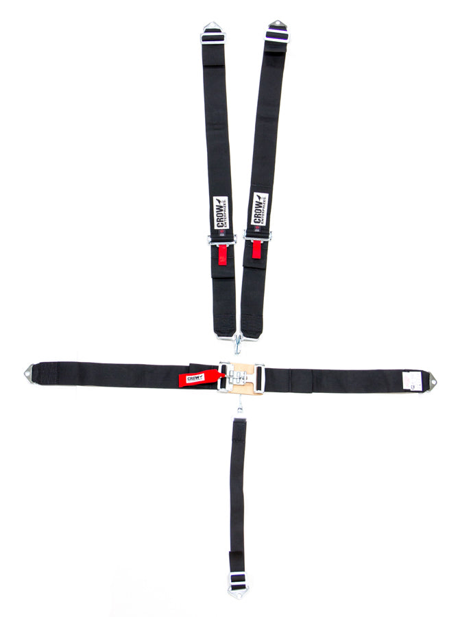 CROW SAFETY GEAR 11064 5-Pt Harness Big Latch Blk Bolt In Pull Down