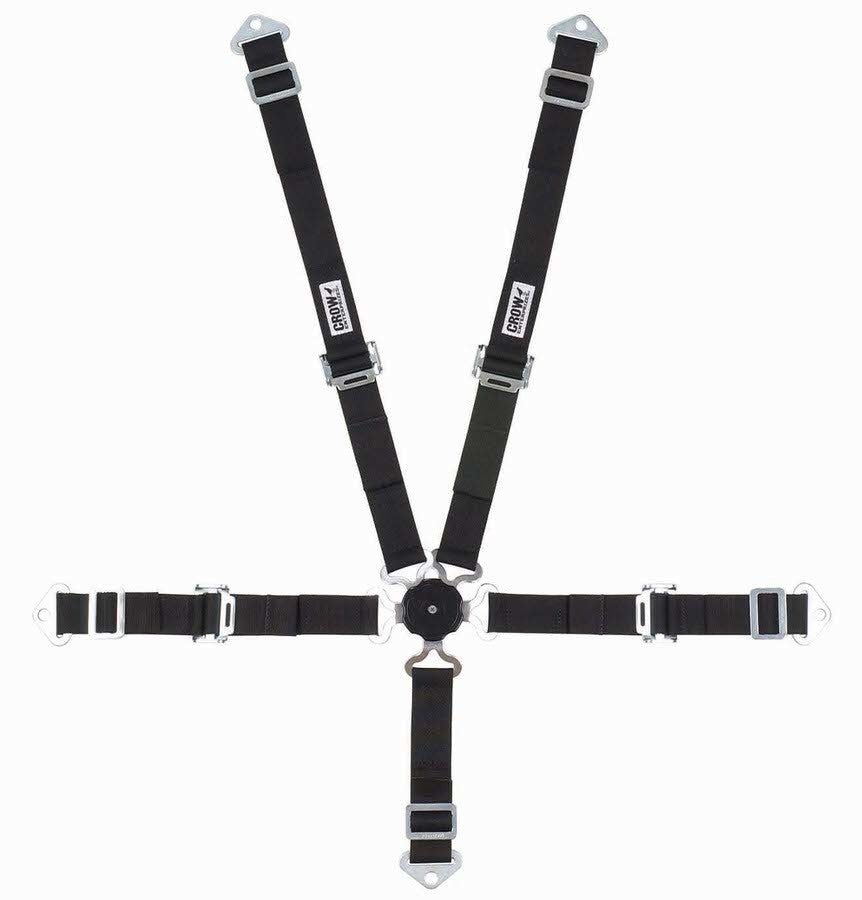CROW SAFETY GEAR 11174A 5-Pt Harness 2in Cam Lock Blk Pull Up