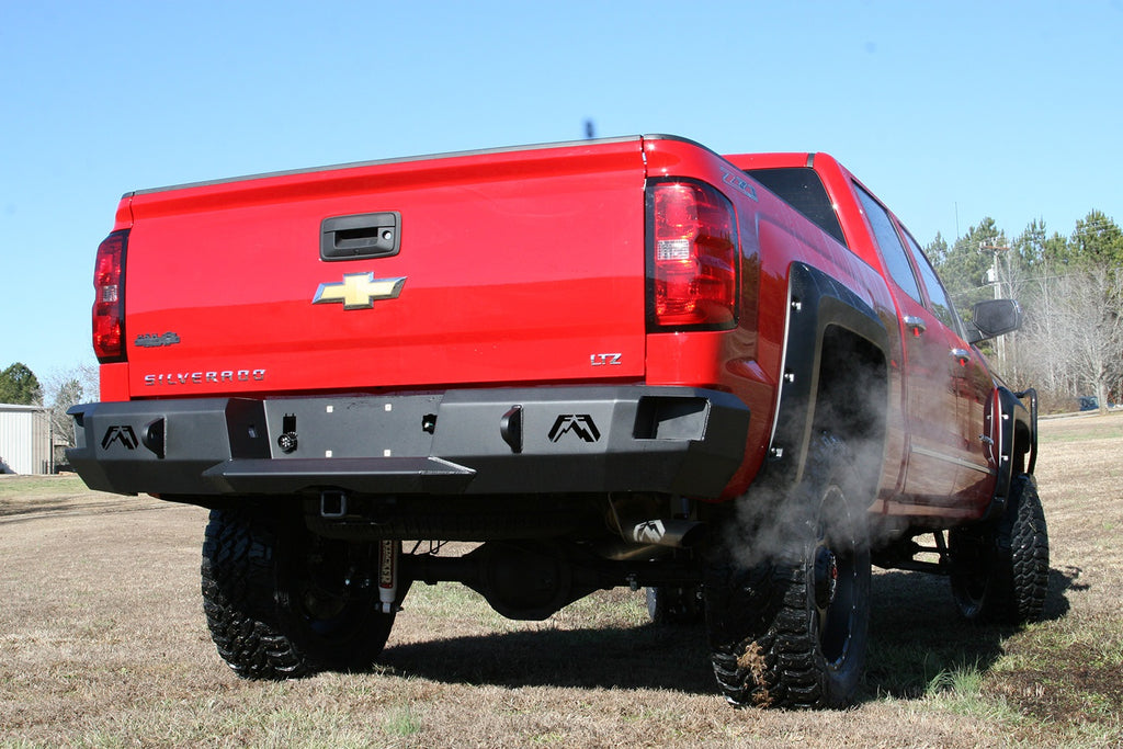Fab Fours CS07-W1850-1 Heavy Duty Rear Bumper for Select Chevrolet Silverado 1500, GMC Sierra
