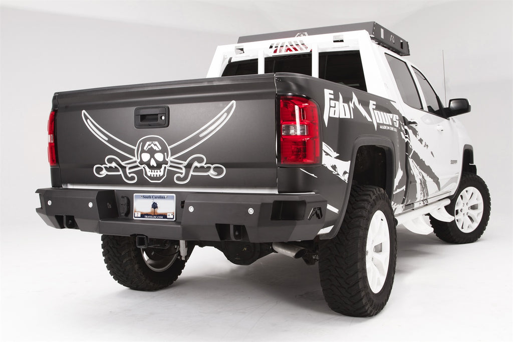 Fab Fours CS14-W3151-B Heavy Duty Rear Bumper for Select Chevrolet Silverado 1500, GMC Sierra